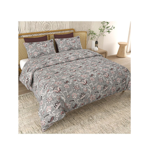 Parure de lit moderne de haute qualité à imprimé floral, 100 % coton, 3 pièces, toutes saisons - Product Image 1