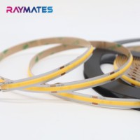 Bande lumineuse LED COB à prix d'usine, 6000K, prise UK, haute luminosité pour éclairage de meubles de cuisine, magasin de détail, salle d'exposition, 12V