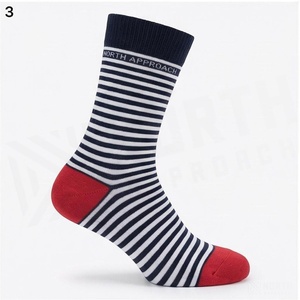 Crew <b>Socks</b> Geometric Pattern Blue Breathable <b>Running</b> <b>Socks</b> for Adults Spring Season - Product Image 3