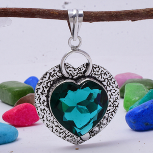 Colgante de Turmalina Azul de Diseño en Plata de Ley 925 con Topacio Azul, Regalo de Joyería para Ella en Aniversario, Cumpleaños o Boda - Product Image 3
