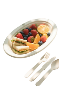 Couteau en papier compostable de qualité export 155 mm pour pique-nique, repas et service de café, lot de 25 pour des repas sains - Product Image 2