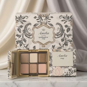Amelia <b>Eyeshadow</b> Tray <b>Palette</b> with Gold Foil Design and <b>Magnetic</b> Closure for Cosmetic Use - Product Image 1