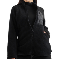 Manteau d'hiver pour femme, coupe ample, coupe-vent, chaud, en polaire épaisse, col montant zippé, en molleton Sherpa, décontracté et tendance pour l'extérieur