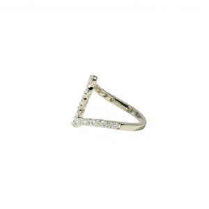 Wonderful Chevron Lab Grown Diamond Ring 14K 18K Solid White 925 Sterling Silver Style Unique Ring <b>Wedding</b> Ring Engagement Ring - Product Image 4