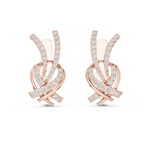 Forever Jewels MOSSANITE 22K Gold Metal Luxury and Unique Smooth-Surface Round Ear Rings Pendientes de diamantes para mujer - Product Image 1