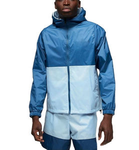 Windbreaker Two Pieces Jogging <b>Sets</b> Color Block Windbreaker Nylon Tracksuit For Men Hoodie And Shorts <b>Set</b> With Logo Windbreaker - Product Image 1