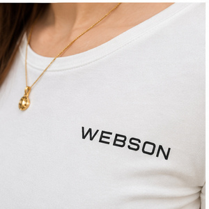 <b>Women's</b> <b>White</b> Crew Neck <b>Short</b> <b>Sleeve</b> T-<b>Shirt</b> Slim Fit Cotton Logo Print Casual Spring Summer Top wholesale rate breathable - Product Image 5