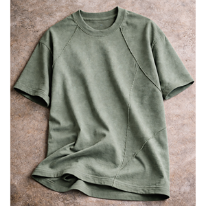 เสื้อยืดโอเวอร์ไซส์พรีเมียม 220 GSM ผ้าคอตตอนผสมสแปนเด็กซ์ ดีไซน์ตัดเย็บแบบดิบ หนา สไตล์สตรีทแวร์ ไม่มีลาย - Product Image 2