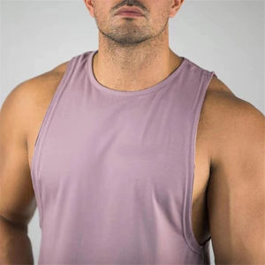 Camiseta sin mangas de punto transpirable para hombre, para gimnasio, entrenamiento, culturismo, fitness, talla grande, ajustada, para verano - Product Image 2