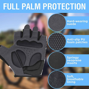 Guantes de Ciclismo Profesionales, Cómodos Guantes para Bicicleta con Acolchado Absorbente de Impactos, Agarre Antideslizante, Tela Transpirable y Duraderos - Product Image 3