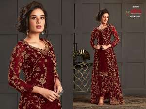 Vestido Largo Anarkali de Georgette Estilo Indio Tradicional, con Dupatta de Diseñador, Reversible, de Secado Rápido, para Mujer, Ideal para Diwali y Fiestas - Product Image 6