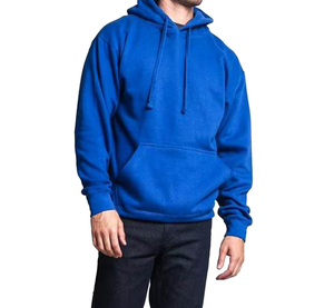 Sudadera con Capucha Azul para Hombre, Informal, de Otoño, Forro Polar, 100% Algodón, Transpirable, 300g, Color Sólido - Product Image 2