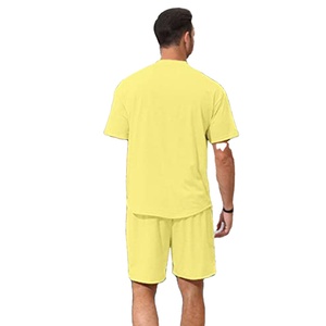 Ensembles de t-shirts et shorts surdimensionnés pour hommes, vêtements de détente de marque personnalisée, respirants, confortables, écologiques, de grande taille avec votre logo. - Product Image 3