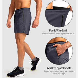 Shorts de course personnalisés pour hommes, séchage rapide, respirants, pour entraînement sportif, jogging, cyclisme, course à pied, en nylon. - Product Image 3