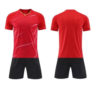 Tenue de football pour homme adulte 100% polyester respirant à séchage rapide, personnalisable avec nom d'équipe, couleur unie, fermeture à cordon, service OEM - Product Image 1