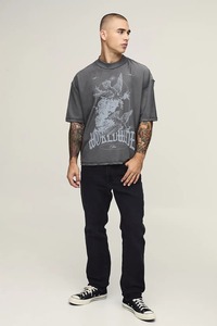 Camiseta de algodón para hombre, estilo oversized, hombros caídos, corte holgado, estilo streetwear, informal, para verano. - Product Image 6