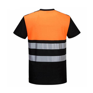 เสื้อยืดเซฟตี้ผู้ชาย Econex Sports สีน้ำเงินสะท้อนแสง ป้องกันรอยยับ ระบายอากาศ แห้งเร็ว มองเห็นได้ชัดเจน สำหรับงานหนัก พิมพ์ลายซิลค์สกรีน - Product Image 4