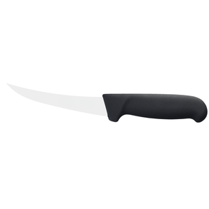 Couteaux à désosser à lame courbée avec manche ergonomique noir et tranchant en acier inoxydable pour la découpe de viande de volaille et la boucherie - Product Image 1