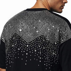 Camisetas de Hombre 100% Algodón, Corte Holgado, Estampadas con Pedrería, Cómodas, Transpirables, Casuales, para Primavera/Verano - Product Image 2