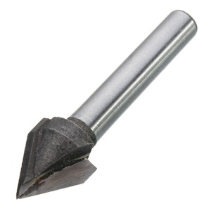 CNC 60 °   Fraise à rainurer en V pour le travail du bois, 60 degrés, 6x10mm, 1/4 pouce - Product Image 5