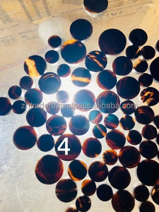 Boutons en corne de buffle véritable écologiques faits à la main pour costume, manteau, pull, blanc, noir, utilisation pour vêtements de sport, Inde - Product Image 3