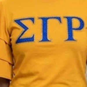 เสื้อเบลาส์แต่งระบายตัวอักษร Sigma Gamma Rho ประดับคริสตัล ตัวอักษรกรีกแบบสั่งทำ เสื้อแฟชั่นผู้หญิง แขนระบายหรูหรา สไตล์ลำลองสำหรับชมรมนักศึกษา - Product Image 3