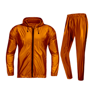Traje de Sauna con Capucha Naranja Personalizado para Hombre, Traje Deportivo para Pérdida de Peso, Gimnasio, Fitness, Entrenamiento, Venta al Por Mayor - Product Image 3