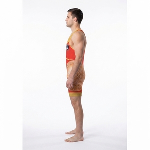 Singlet de Lucha Sublimado Personalizado para Hombre, Uniforme Deportivo Transpirable para Equipo de Lucha Libre por Dhirk Sports - Product Image 3