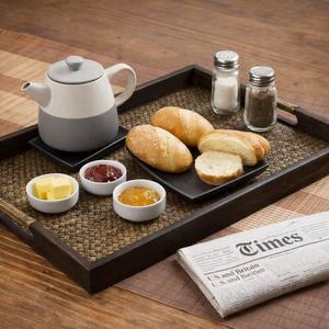 <b>Walnut</b> Wood Plate Japanese Tray Wooden Irregular Tea Plate Snack Dish Cake Breakfast <b>Coffee</b> Dessert Plate - Product Image 1