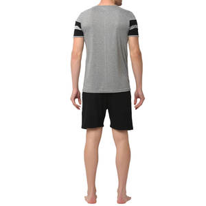 Ensemble décontracté homme été 2 pièces personnalisé avec logo, respirant, streetwear / prix de gros, t-shirt oversize color block et short - Product Image 6