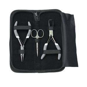 Kit Profesional de Herramientas para Extensiones de Cabello con Pinza para Remover Microperlas Negras, Pinza para Crimpar Perlas y Tijeras Pequeñas de Corte - Product Image 1