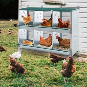 Nido per Galline in Metallo Personalizzabile con 6 Scomparti per la Conservazione delle Uova - Product Image 6
