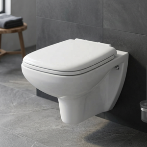 Modern Round Rimless Wall Hung Toilet <b>Ceramic</b> WC <b>Pan</b> Water Saving Design Bathroom Sanitary Ware For Hotel - Product Image 5