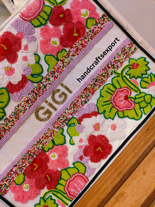 Bolso Tote Hecho a Mano con Cuentas Florales |   Bolso de Hombro de Lujo para Mujer con Cuentas, Personalizable, Duradero, Reutilizable, de Moda, para Playa y Viajes - Product Image 2