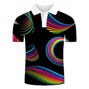 Camiseta Deportiva de Manga Corta con Estampado Geométrico para Hombre, de Secado Rápido, Transpirable, en Verde, Blanco y Amarillo, de Poliéster - Product Image 2