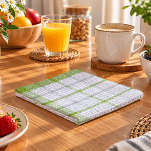 Paño de cocina cuadrado de algodón suave y ecológico, súper absorbente, paño de cocina de alta calidad para compras al por mayor. - Product Image 5