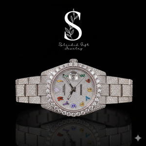 Reloj de Lujo con Diamantes de Moissanita, Chapado en Platino o Plata de Ley 925, con Diamantes de Color, para Hombre, Joyería de Moda - Product Image 1