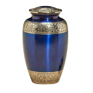 โกศใส่เถ้ากระดูกสำหรับผู้ใหญ่โกศใส่เถ้ากระดูกสีน้ำเงินเข้มสำหรับเผาขี้เถ้าออกแบบได้ตามต้องการ - Product Image 1