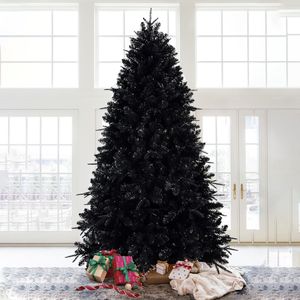 Sapin de Noël artificiel pré-éclairé de 2,3 m avec 2156 branches en PE/PVC de qualité supérieure et 500 lumières, design articulé, noir - Product Image 3