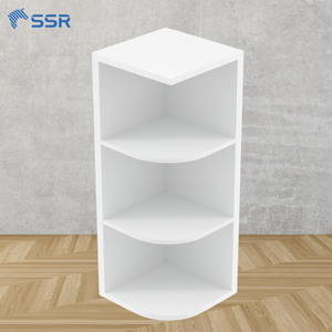 SSR White L-Shape <b>Corner</b> Shelf <b>Cabinet</b> Modern Minimalist Design Wall Mount Kitchen Storage Unit - Product Image 1