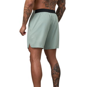 Pantalones Cortos Deportivos de Malla Verde Menta para Hombre, Cintura Elástica, para Gimnasio, Entrenamiento, Correr, Ropa Deportiva Ligera - Product Image 3