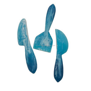 Ensemble de couteaux à fromage en résine élégante à motif ondulé, design moderne, écologique, passe au lave-vaisselle, personnalisable pour les soirées vin, les amuse-gueules, cadeau - Product Image 5