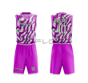 Ensemble de maillots de basket-ball personnalisés avec sublimation de logo, respirant, design sans logo, nouveau produit, nom et numéro personnalisés - Product Image 4