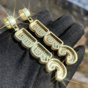 Colgante de Letra de la A a la Z en Plata Personalizado, Colgante con Inicial Personalizada, Colgante de Alfabeto con Pavé de Circonitas, Joyería de Plata Personalizada al por Mayor - Product Image 3