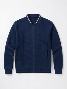 Chaqueta Bomber Acolchada para Hombre, Cuello Alto, Transpirable, 100% Poliéster, Manga Regular, Forro Polar, Relleno de Poliéster, Estilo Universitario - Product Image 5