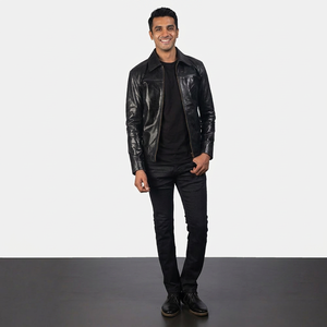 Fall Winter Men Leather <b>Jacket</b> Best Quality Biker Style Full <b>Zip</b> <b>up</b> Stand Collar Streetwear Coat Genuine <b>jacket</b> for men - Product Image 6