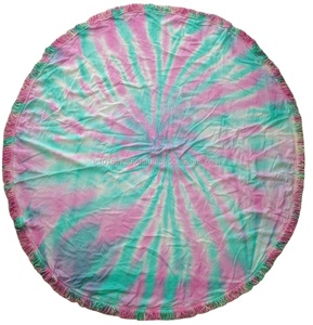 Serviette de plage ronde, tapis de méditation, serviette de plage tropicale - Product Image 1