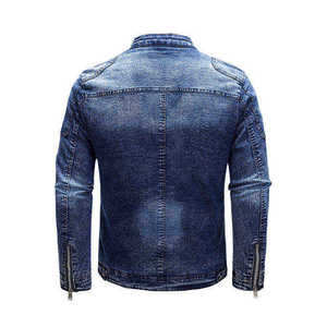 Best Quality New Design High Quality <b>Long</b> <b>Men's</b> Denim <b>Jacket</b> Casual Waterproof Windproof Breathable Hooded Summer - Product Image 3
