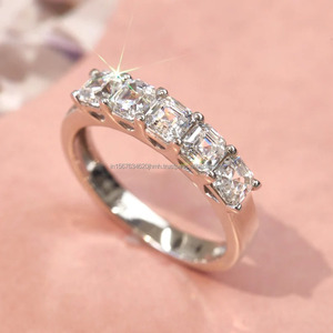 แหวนทอง14K แหวนเพชรสีขาวสำหรับผู้หญิงแหวนหมั้นแหวนแต่งงานสำหรับผู้หญิง - Product Image 4