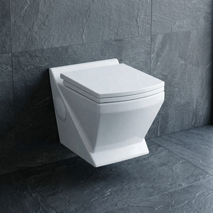Export Quality Rimless Wall Hung Toilet Ceramic Water Closet Standard Size EWC Modern Bathroom WC Pan - Product Image 4